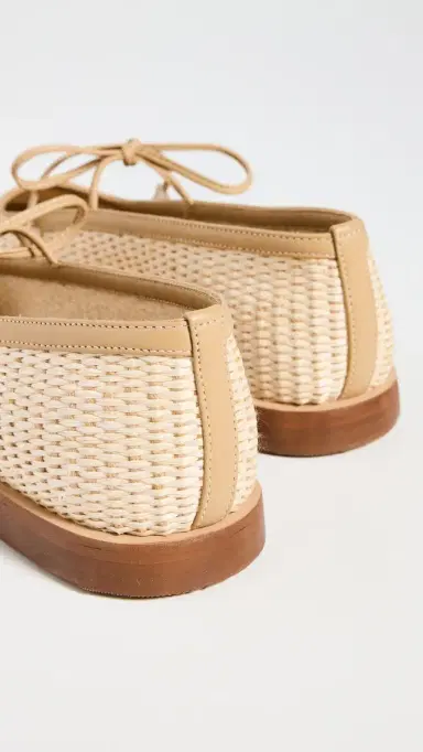 Kaanas Lexie Basketweave Ballerina Flats Natural 5 | Thumbnail 4