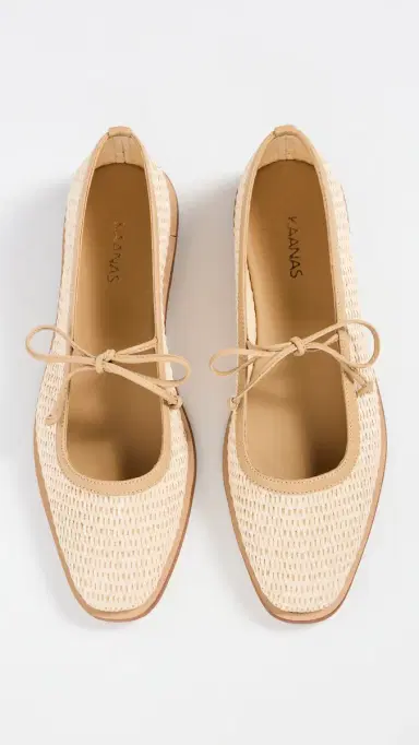 Kaanas Lexie Basketweave Ballerina Flats Natural 5 | Thumbnail 5