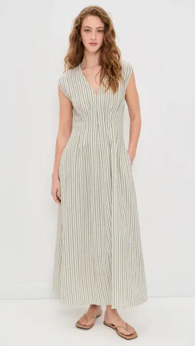 rag & bone Ines Stripe Satin Dress Cream Stripe | Thumbnail 2