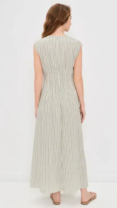 rag & bone Ines Stripe Satin Dress Cream Stripe | Thumbnail 3