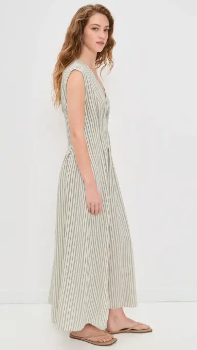 rag & bone Ines Stripe Satin Dress Cream Stripe | Thumbnail 4