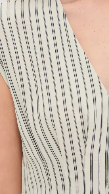 rag & bone Ines Stripe Satin Dress Cream Stripe | Thumbnail 6