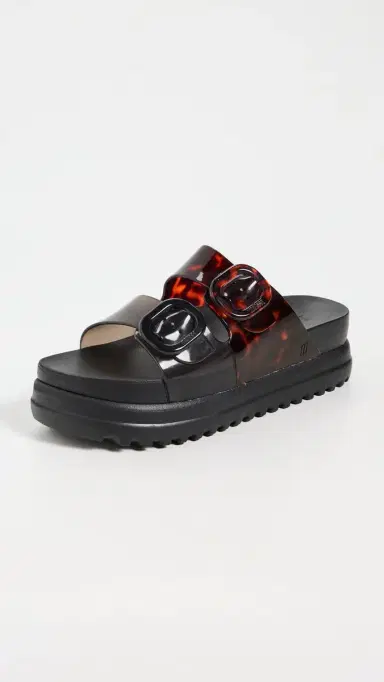 Melissa Cozy Platform Jelly Sandals Black/Tortoiseshell 7 | Thumbnail 2 Melissa Cozy Platform Jelly Sandals Black/Tortoiseshell 7 | Thumbnail 2