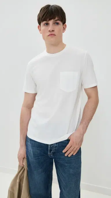 Billy Reid Washed Tee White L | Thumbnail 2
