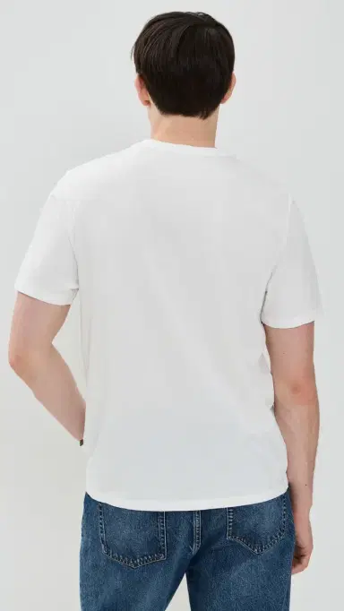 Billy Reid Washed Tee White L | Thumbnail 3