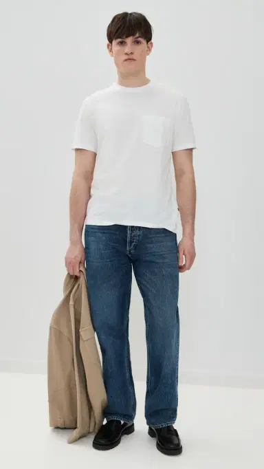 Billy Reid Washed Tee White L | Thumbnail 5