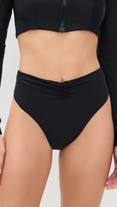 PQ Swim Harlow High Waist Bikini Bottoms Black M | Thumbnail 2