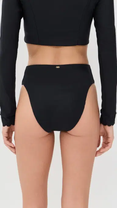 PQ Swim Harlow High Waist Bikini Bottoms Black M | Thumbnail 3