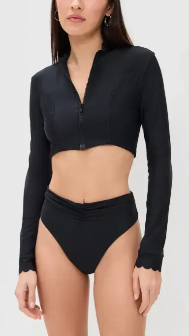 PQ Swim Harlow High Waist Bikini Bottoms Black M | Thumbnail 4