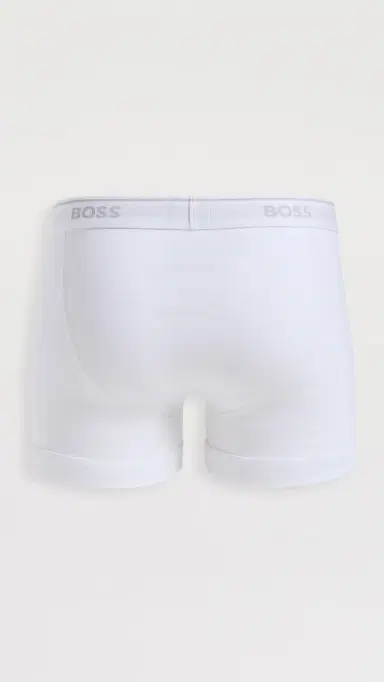 BOSS Classic Cotton Boxer Briefs 3 Pack White | Thumbnail 4 BOSS Classic Cotton Boxer Briefs 3 Pack White | Thumbnail 4