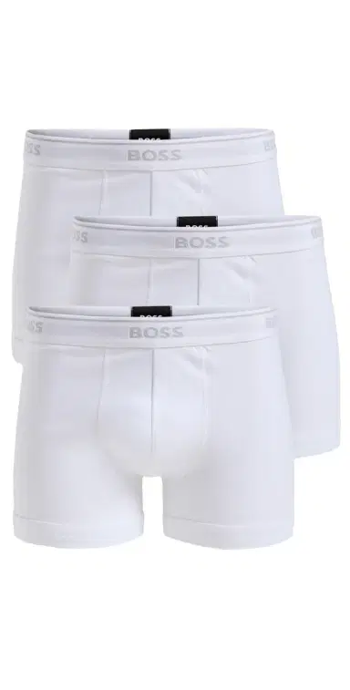 BOSS Classic Cotton Boxer Briefs 3 Pack White | Thumbnail 1 BOSS Classic Cotton Boxer Briefs 3 Pack White | Thumbnail 1