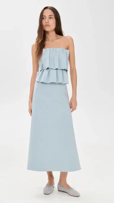 House of Dagmar Sculpted Tube Dress Dove Blue | Thumbnail 2