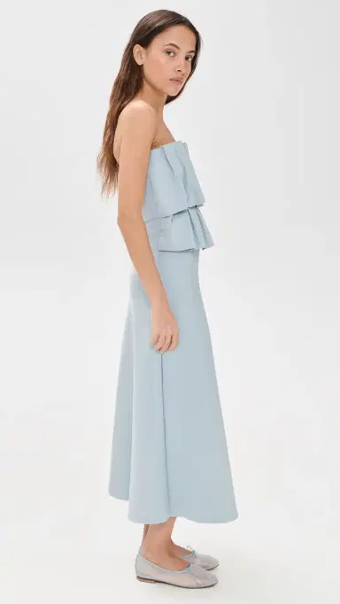 House of Dagmar Sculpted Tube Dress Dove Blue | Thumbnail 4