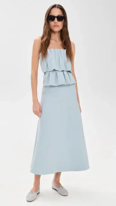 House of Dagmar Sculpted Tube Dress Dove Blue | Thumbnail 5