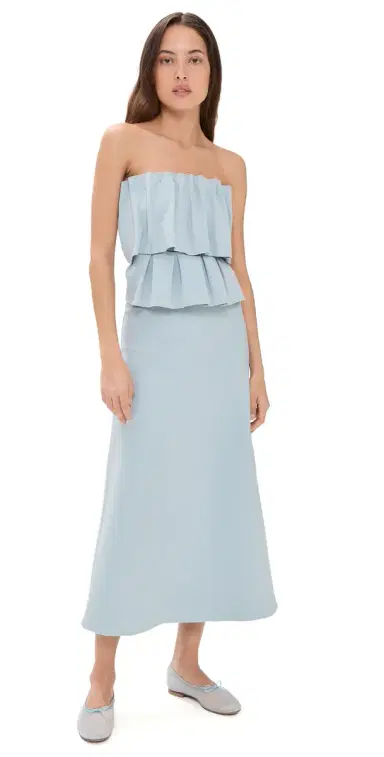 House of Dagmar Sculpted Tube Dress Dove Blue | Thumbnail 1