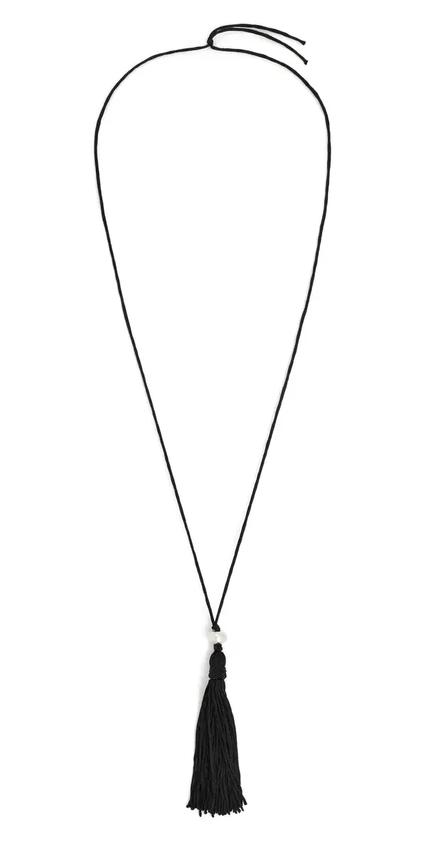 Maxine Tassel Necklace Black One Size
