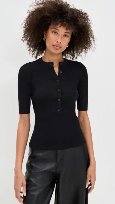 A.L.C. A. L.C. Fisher Top Black S | Thumbnail 2