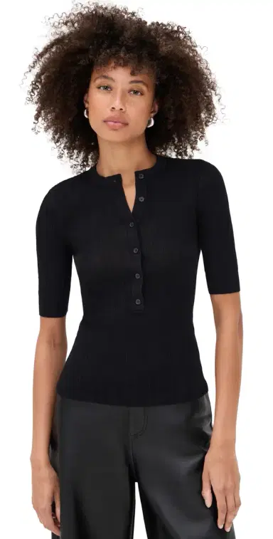 A.L.C. A. L.C. Fisher Top Black S | Thumbnail 1