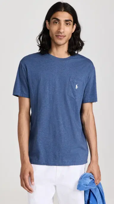 Polo Ralph Lauren Classic Fit Pocket Tee Derby Blue Heather M | Thumbnail 2