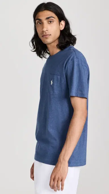 Polo Ralph Lauren Classic Fit Pocket Tee Derby Blue Heather M | Thumbnail 4