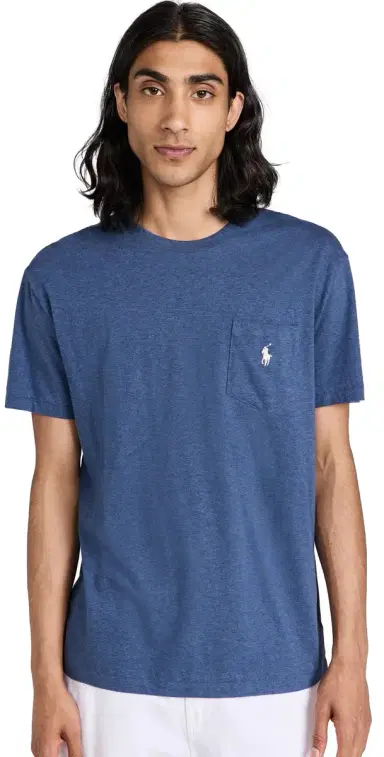 Polo Ralph Lauren Classic Fit Pocket Tee Derby Blue Heather M | Thumbnail 1