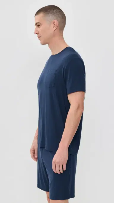 Tommy John Second Skin Sleep Pocket Tee Dress Blues | Thumbnail 4 Tommy John Second Skin Sleep Pocket Tee Dress Blues | Thumbnail 4