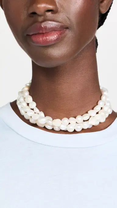 Cult Gaia Nora Choker Pearl One Size | Thumbnail 3
