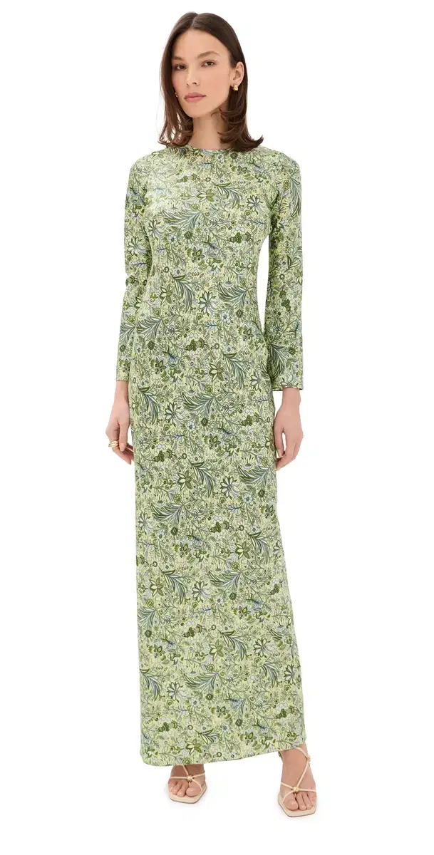 Veronica Beard Gemma Dress Pistachio Multi