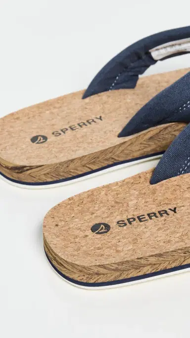Sperry Porto Sandals Navy Textile Canvas Flocked 9 | Thumbnail 3 Sperry Porto Sandals Navy Textile Canvas Flocked 9 | Thumbnail 3