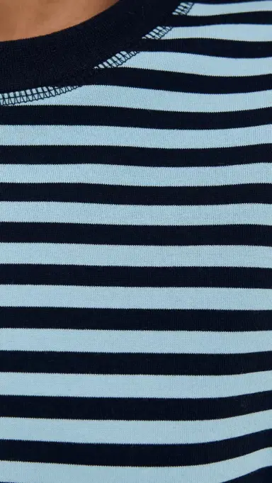Lioness Bloom Long leeve Tee Navy ea tripe | Thumbnail 6