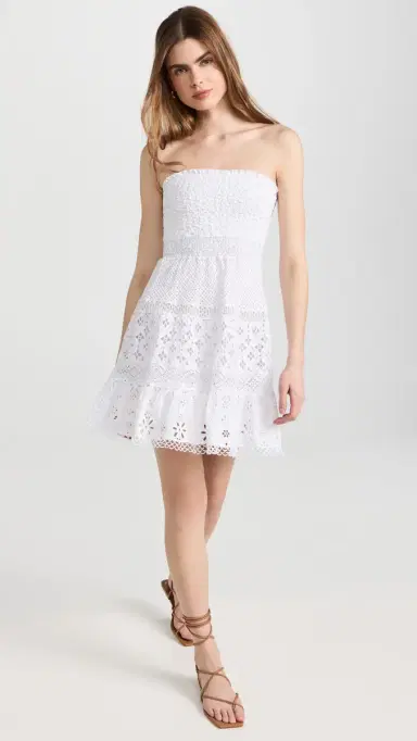 TEMPTATION POSITANO Tektite Mini Dress White L | Thumbnail 5