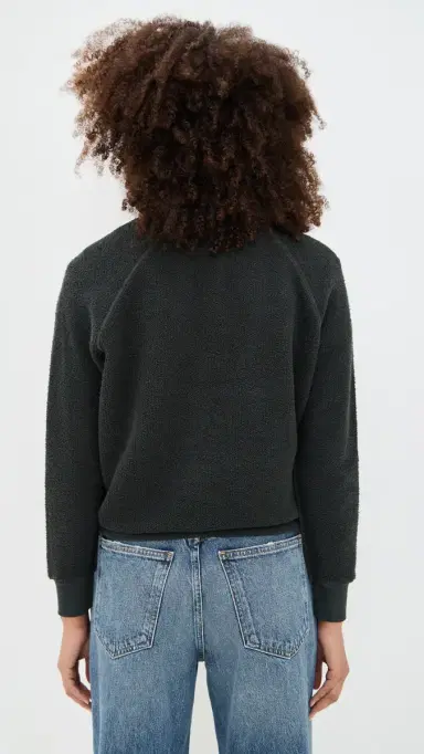 perfectwhitetee The Ziggy Inside Out Fleece Crew Vintage Black | Thumbnail 3 perfectwhitetee The Ziggy Inside Out Fleece Crew Vintage Black | Thumbnail 3