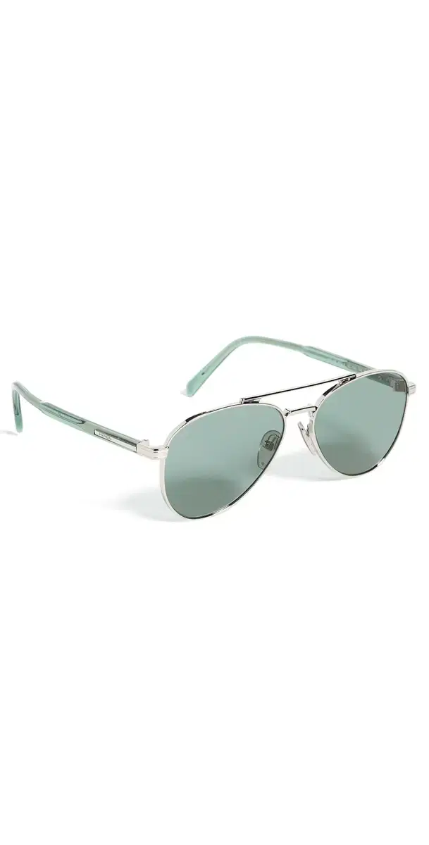 PR A58S Aviator Sunglasses Silver One Size