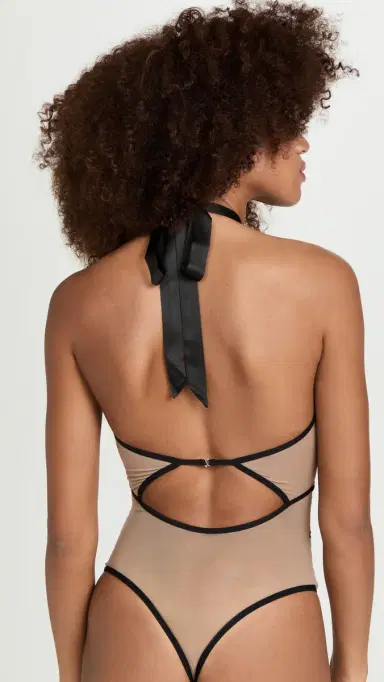Thistle and Spire Medusa Thong Bodysuit Black | Thumbnail 3