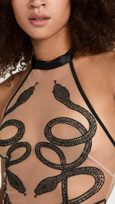 Thistle and Spire Medusa Thong Bodysuit Black | Thumbnail 5