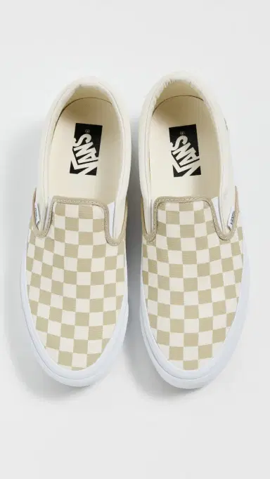 Vans Classic Checkerboard Slip On Sneakers Checkerboard Eucalyptus | Thumbnail 5 Vans Classic Checkerboard Slip On Sneakers Checkerboard Eucalyptus | Thumbnail 5