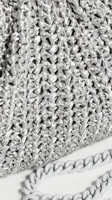 Maria La Rosa Mini Game Crochet Glow Shoulder Bag Silver One Size | Thumbnail 5