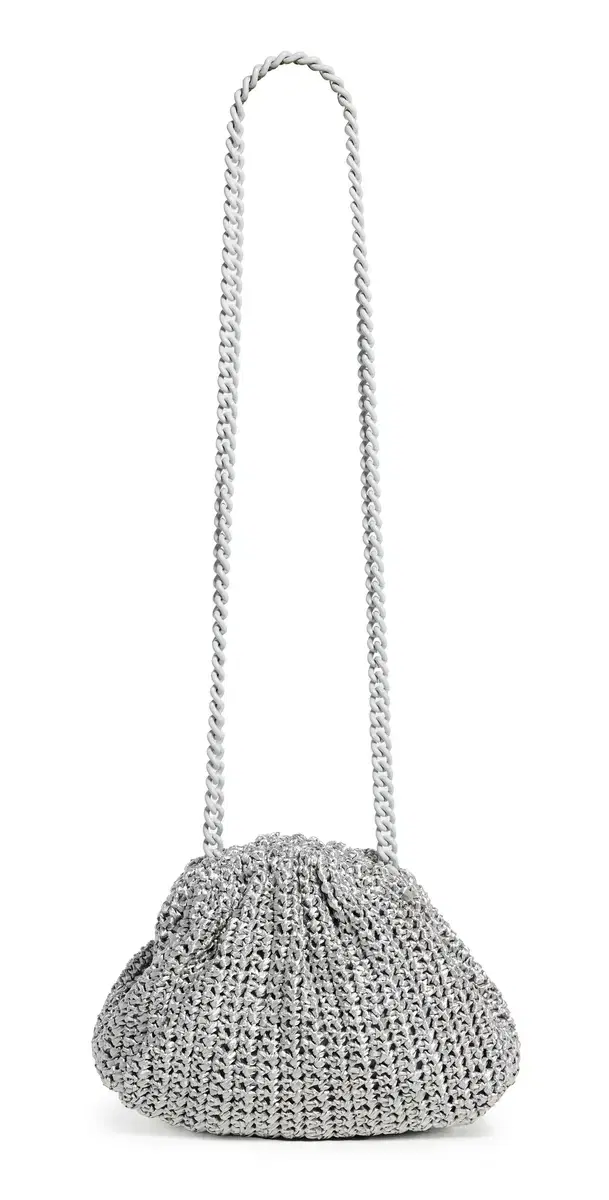 Mini Game Crochet Glow Shoulder Bag Silver One Size