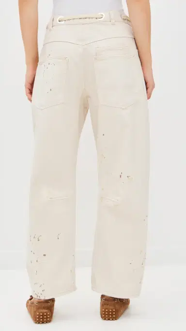 Free People Moxie Barrel Jeans White 25 | Thumbnail 3