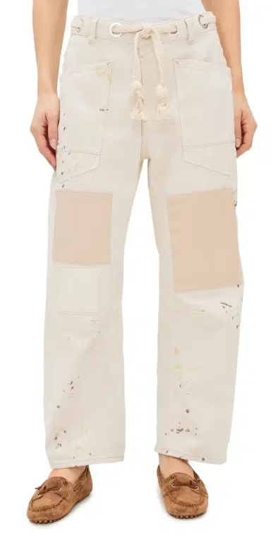Free People Moxie Barrel Jeans White 25 | Thumbnail 1
