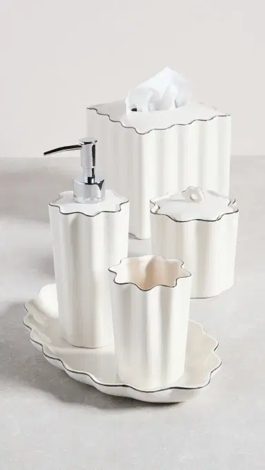 Kassatex Le Marais Cotton Jar White One Size | Thumbnail 4 Kassatex Le Marais Cotton Jar White One Size | Thumbnail 4