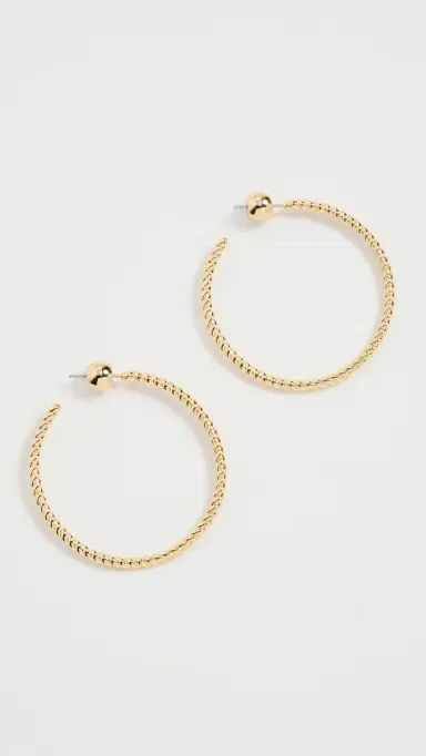 Gorjana Crew Large Hoops Gold Plated One Size | Thumbnail 2
