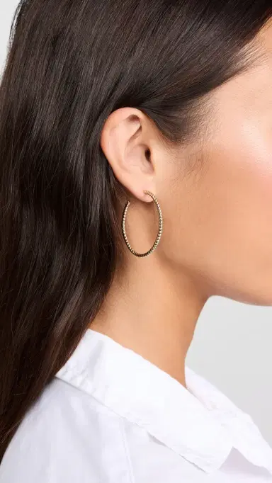 Gorjana Crew Large Hoops Gold Plated One Size | Thumbnail 3
