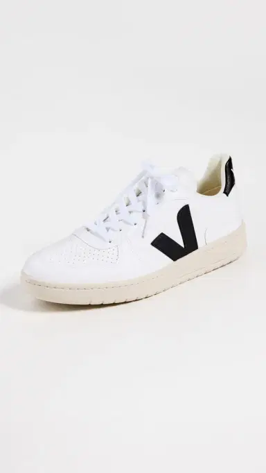 Veja V-10 Lace Up Sneakers White/Black 42 | Thumbnail 2