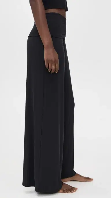 Lunya Soft Modal Rib Fold Over Pants Black | Thumbnail 4 Lunya Soft Modal Rib Fold Over Pants Black | Thumbnail 4