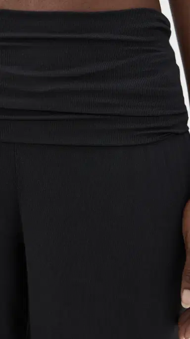Lunya Soft Modal Rib Fold Over Pants Black | Thumbnail 6 Lunya Soft Modal Rib Fold Over Pants Black | Thumbnail 6