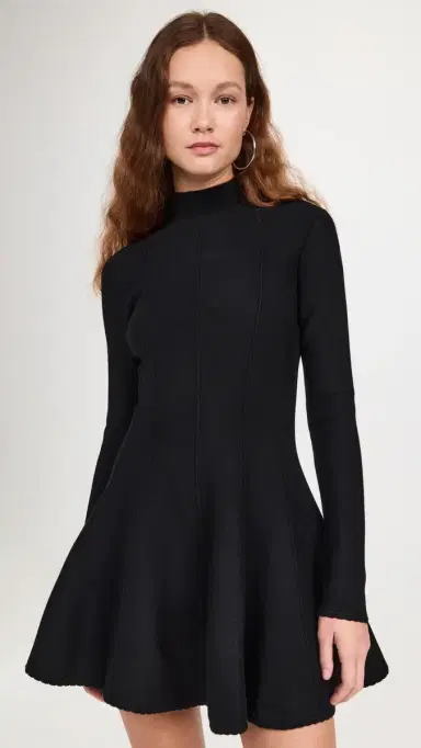 Fleur du Mal Knit Long Sleeve Corset Dress Black | Thumbnail 2 Fleur du Mal Knit Long Sleeve Corset Dress Black | Thumbnail 2