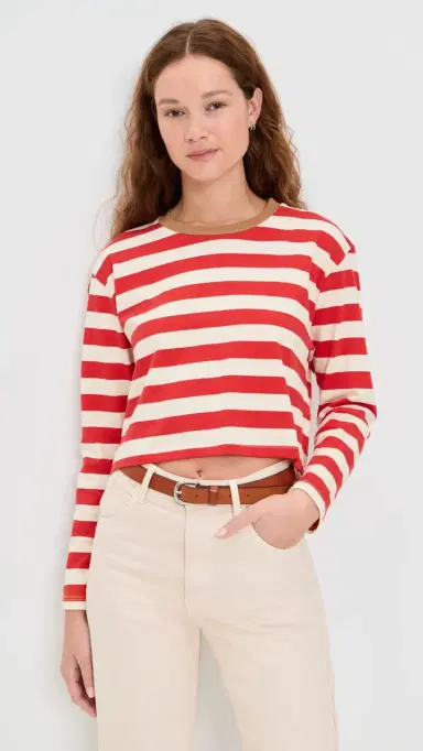 State & Lake Cricket Striped Tee Red/ | Thumbnail 2