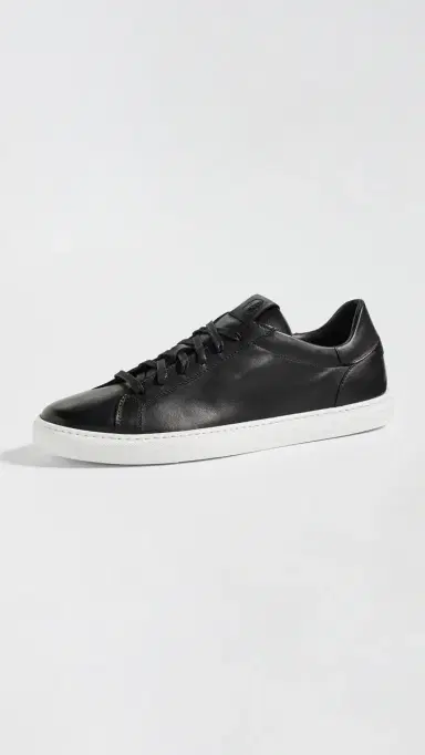 GREATS Reign Low Top Leather Sneakers Nero 8 | Thumbnail 2