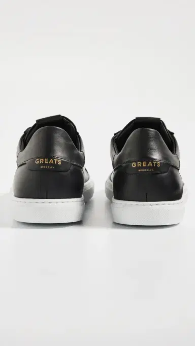 GREATS Reign Low Top Leather Sneakers Nero 8 | Thumbnail 3